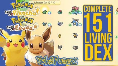 Pokemon Let's Go, Pikachu!, Eevee! Complete Living Dex • Competitive • 6IVs • Online Battle-ready